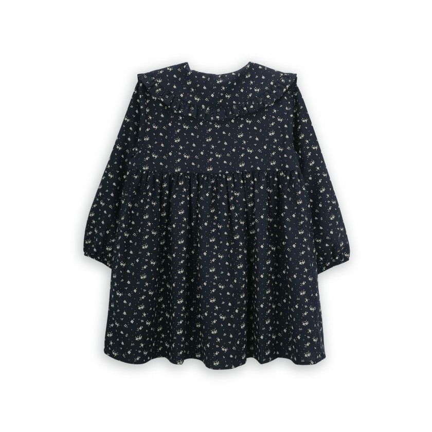 Tessa dress in cotton with flowers print