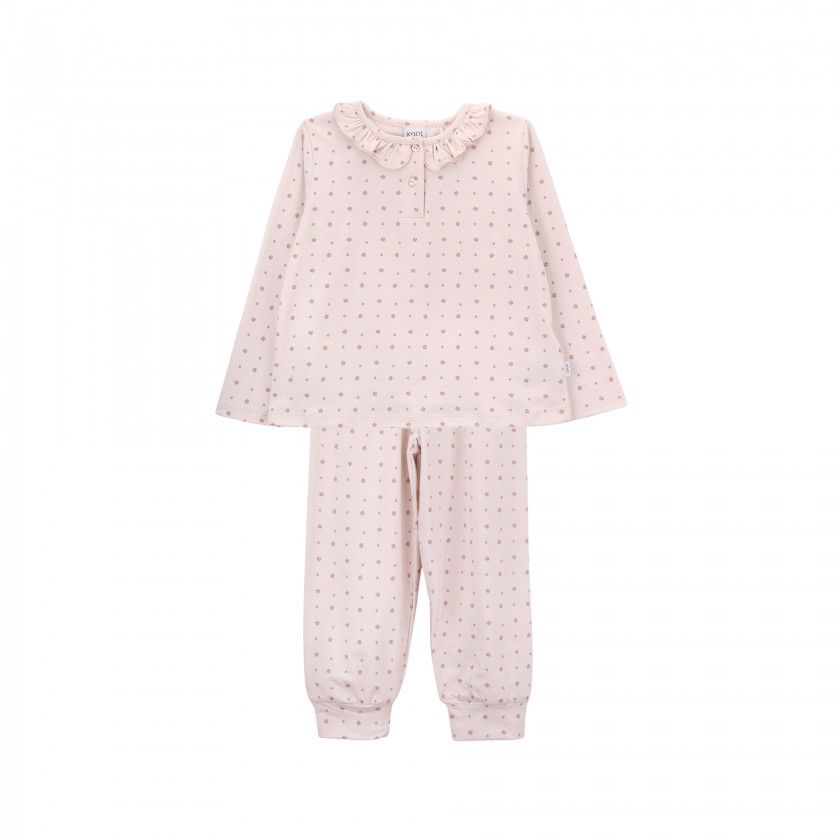 Primroses pajamas for girl in organic cotton