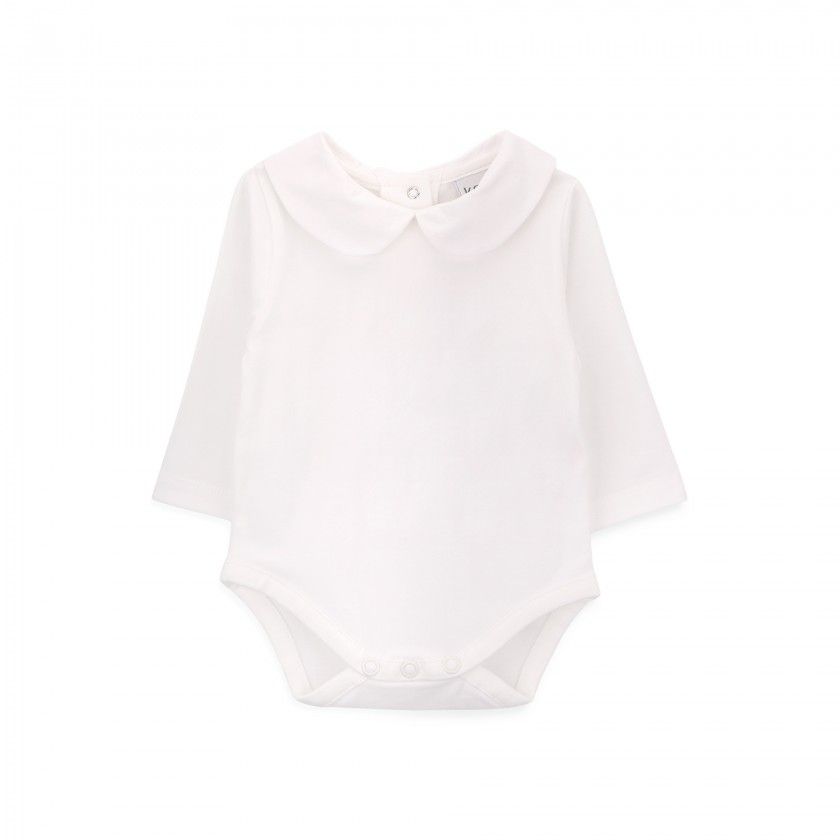 Body gola Peter Pan de beb em algodo orgnico
