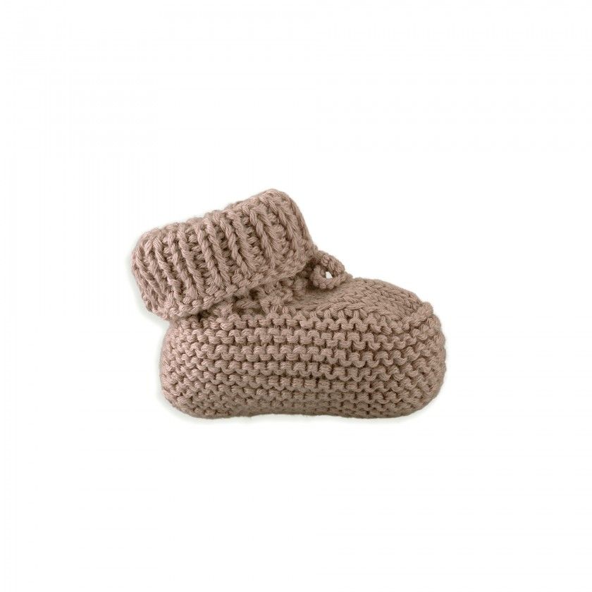 Knitted booties for baby