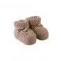 Knitted booties for baby