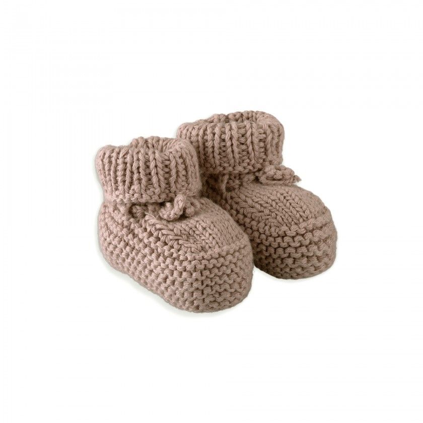 Knitted booties for baby