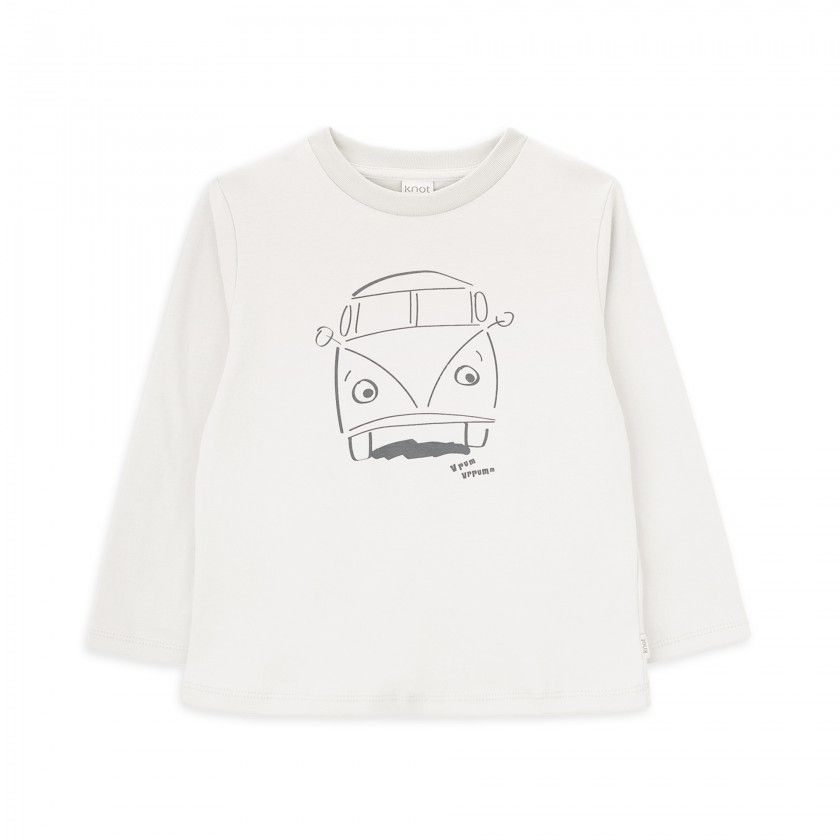 T-shirt de manga comprida Van para menino, em algodo