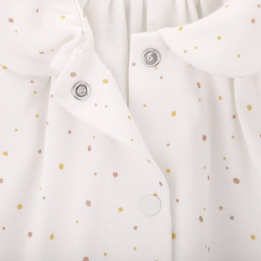 Dots Babygrow for newborns in organic cotton