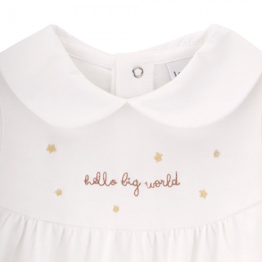Big World Babygrow for newborns in organic cotton
