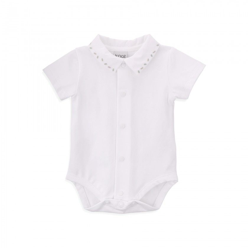 Leaf Body for baby boys in organic cotton