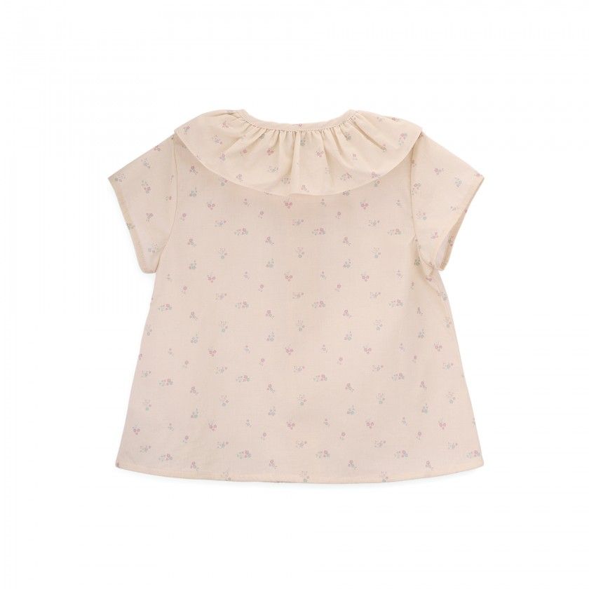 Dalma Blouse for girls in cotton with a flower pattern