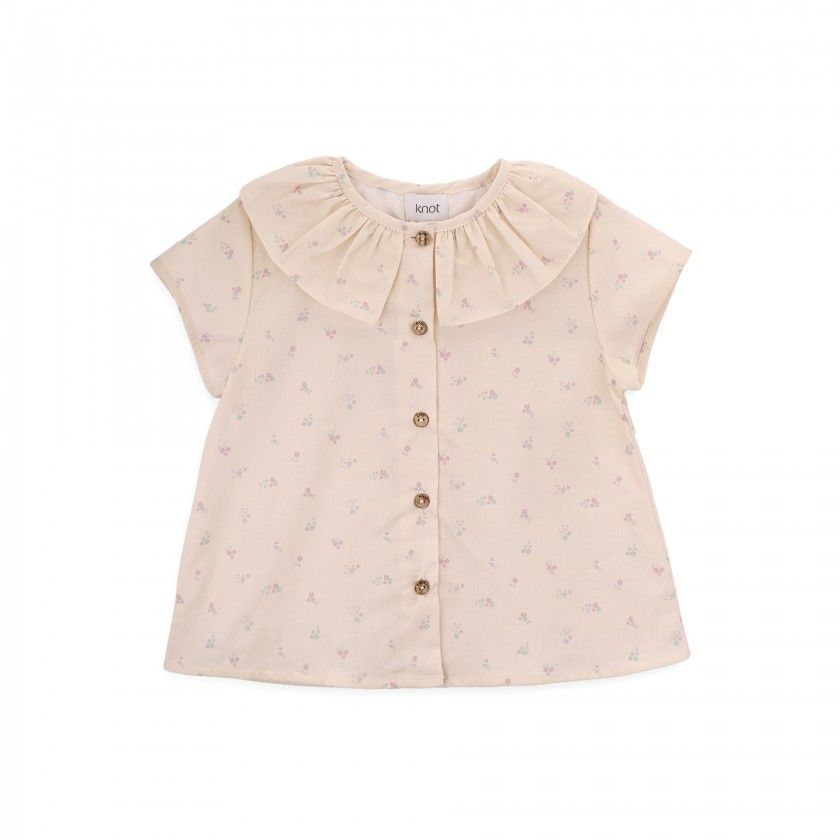 Dalma Blouse for girls in cotton with a flower pattern