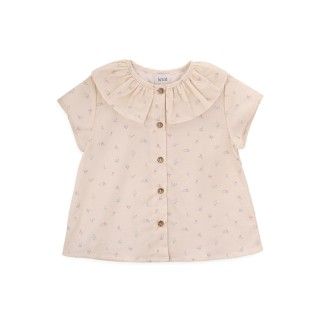 Dalma Blouse for girls in cotton with a flower pattern