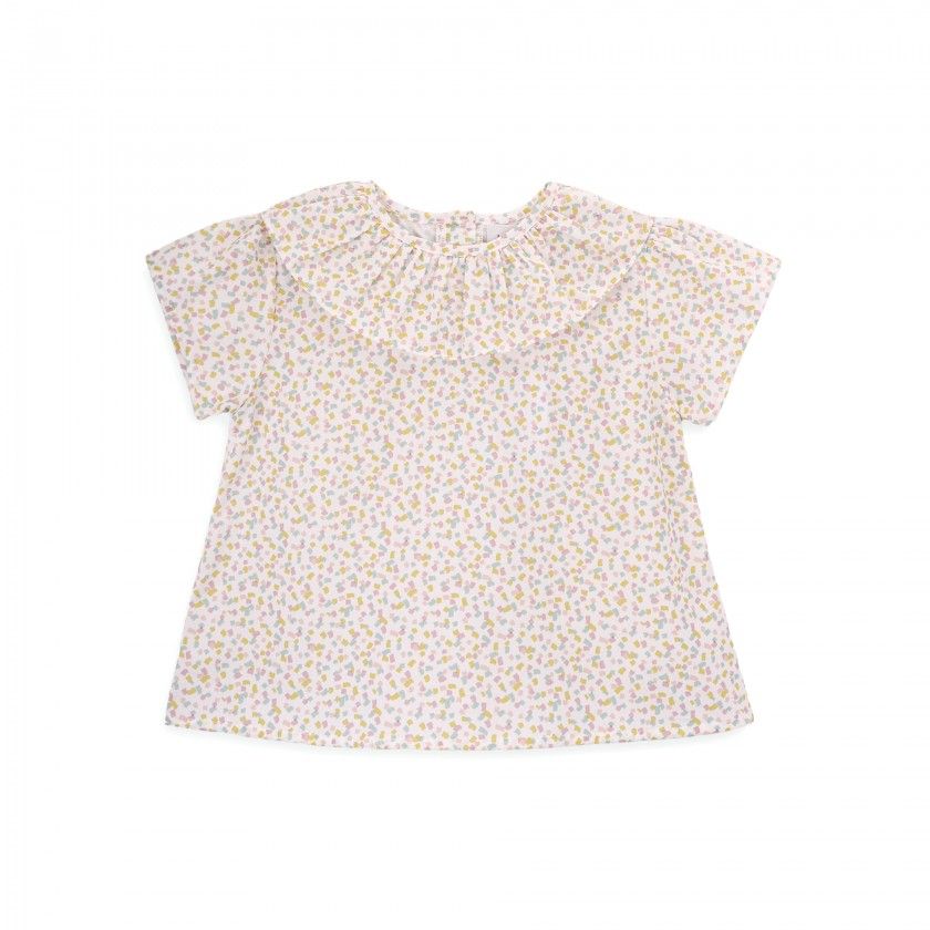 Alice Blouse for girls with print in cotton