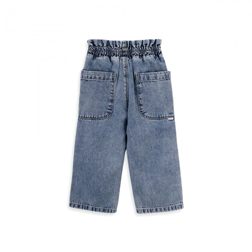 Molly Trousers for baby girls in denim