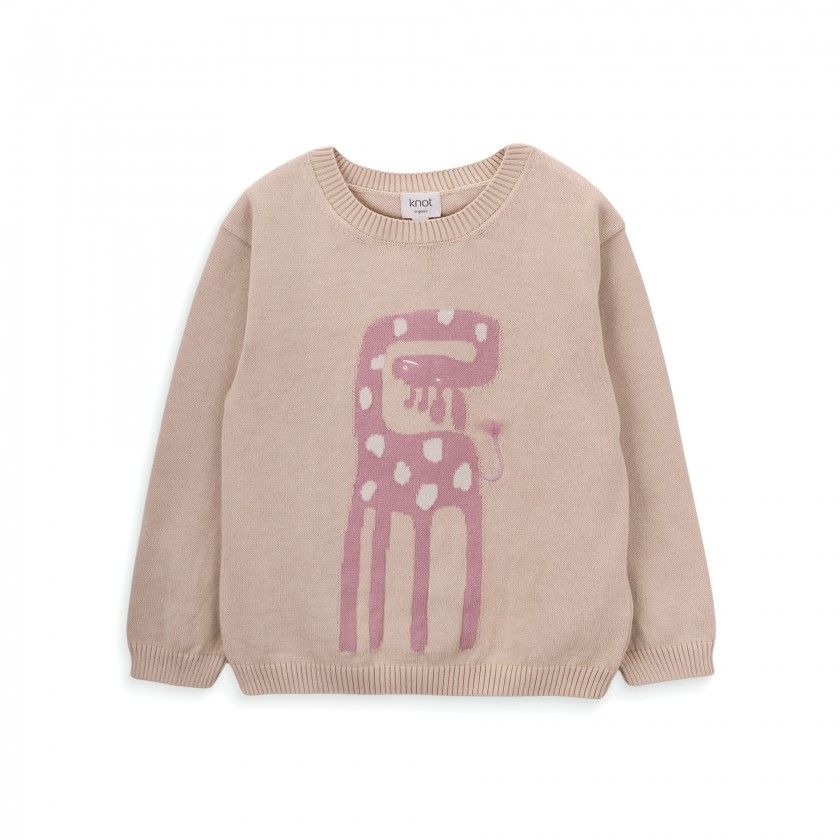 Giraffe Knitted Sweater for girls