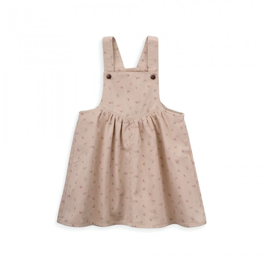 Aubree Pinafore for girls in flower twill
