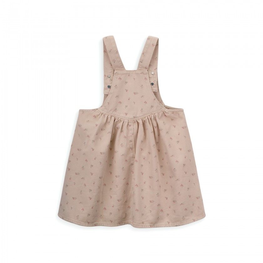 Aubree Pinafore for girls in flower twill
