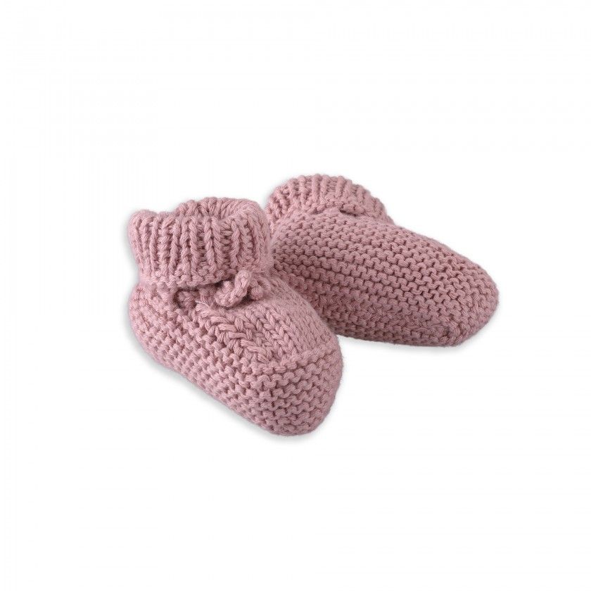 Pine knitted newborn booties
