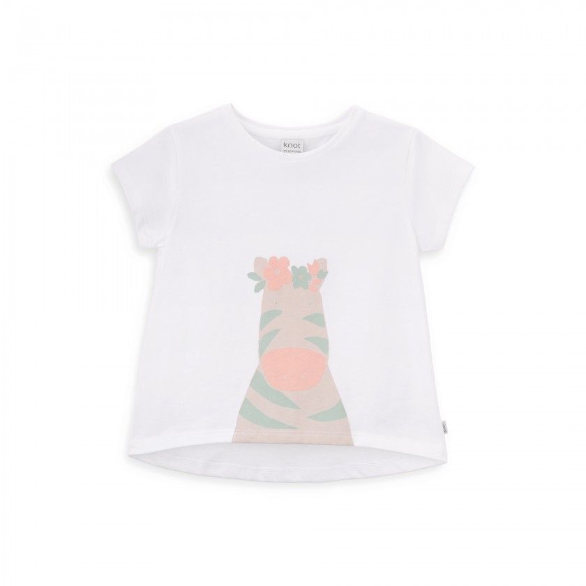 Zebra T-shirt for girls in cotton