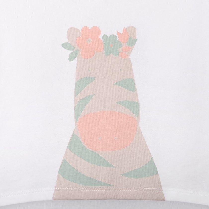 Zebra T-shirt for girls in cotton
