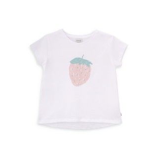 T-shirt Strawberry de menina em algodo
