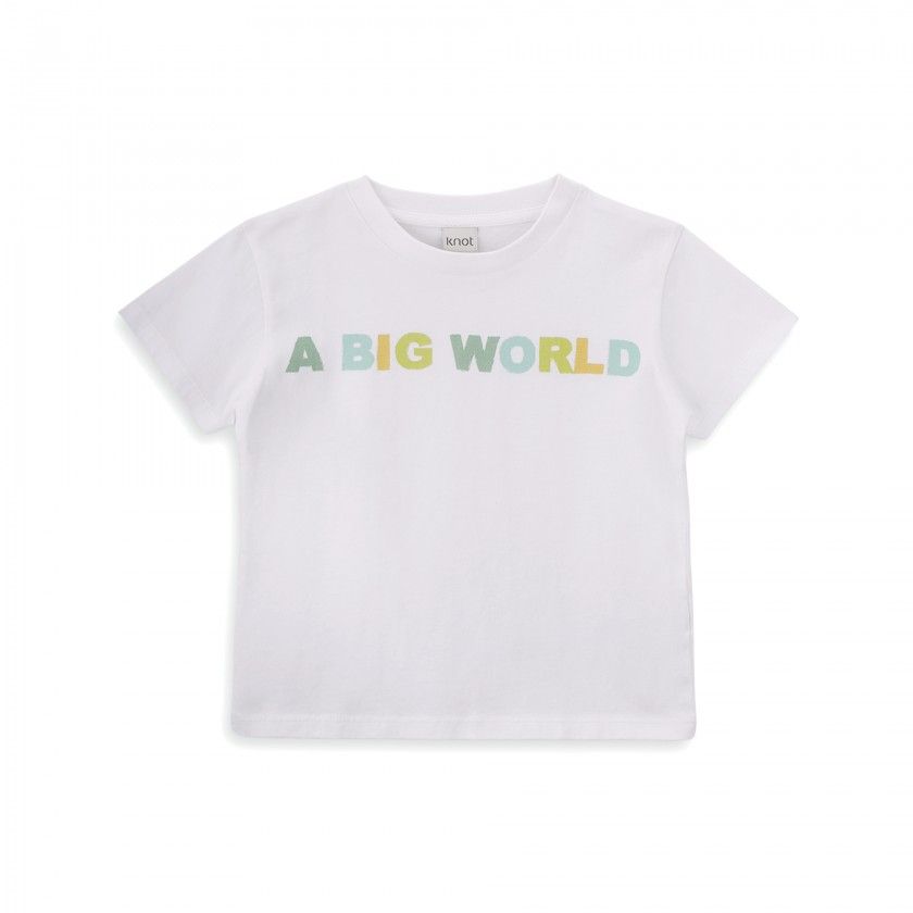 Big World T-shirt for boys in cotton