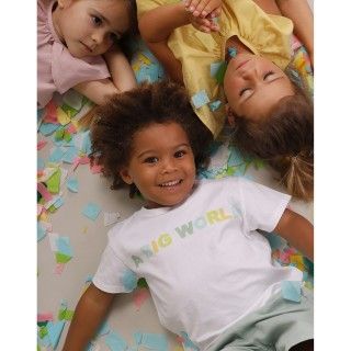 T-shirt Big World de menino em algodo