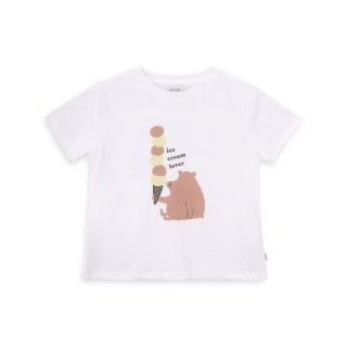 T-shirt Bear de menino em algodo