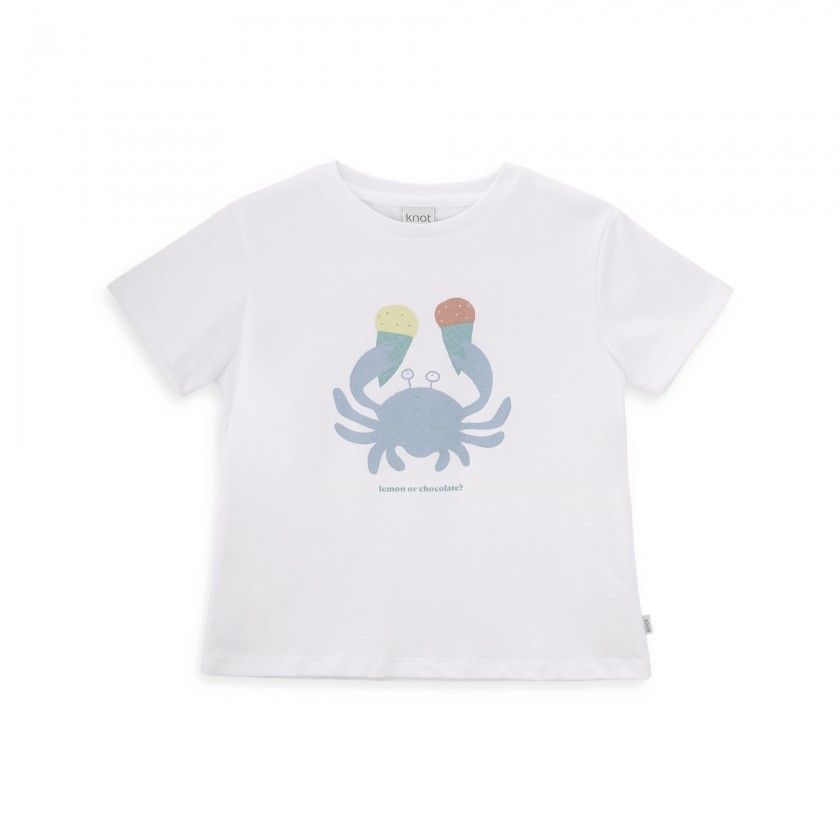 Crab T-shirt for boys in cotton