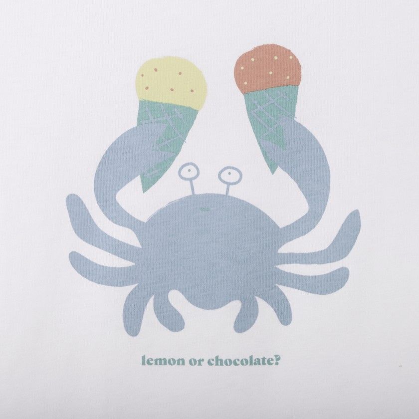 Crab T-shirt for boys in cotton
