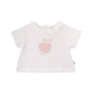 T-shirt Sweet Strawberry de beb menina em algodo orgnico