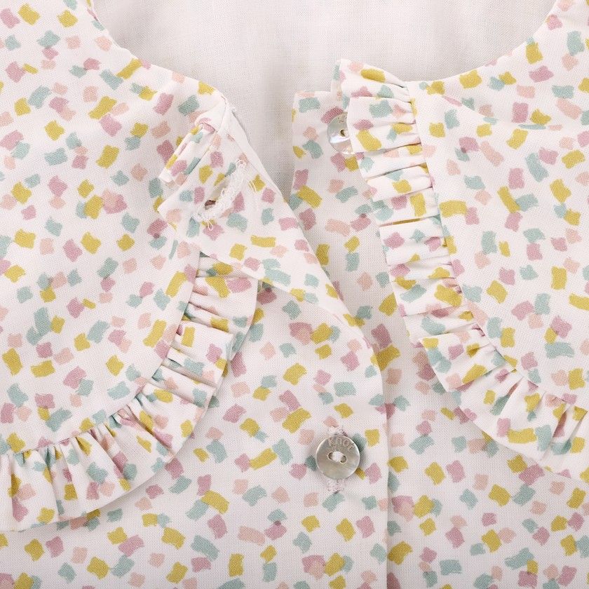 Small Brushes Dress with a pattern for girls