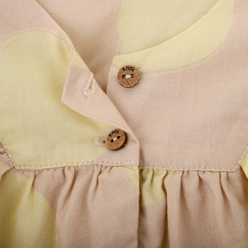 Lemon Big Dots Dress for girls with balls