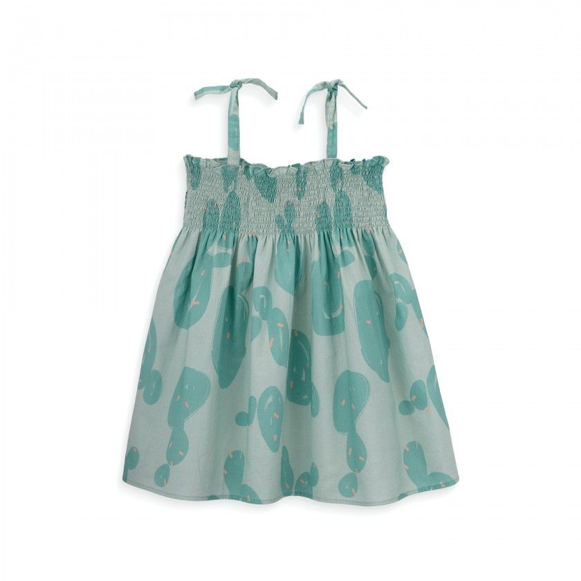 Cactus Dress with a pattern for girls with straps