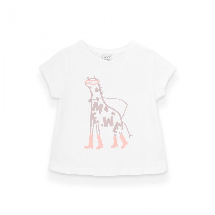 Giraffe, The Hero T-shirt for girls in cotton