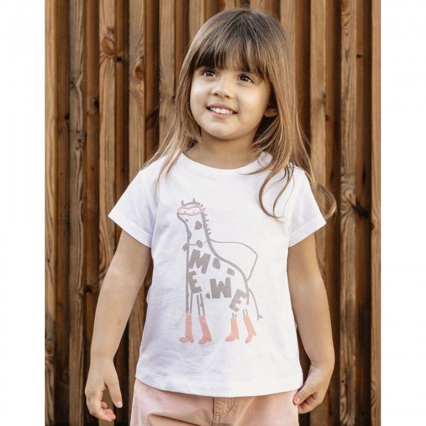 Giraffe, The Hero T-shirt for girls in cotton