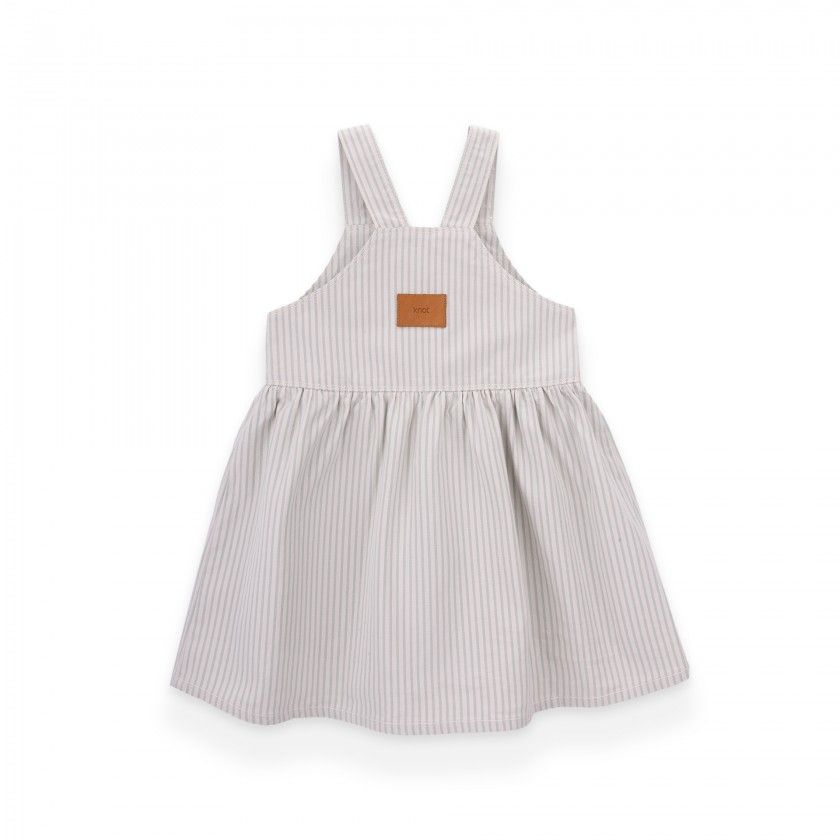 Nyomi Pinafore for girls in stripe twill