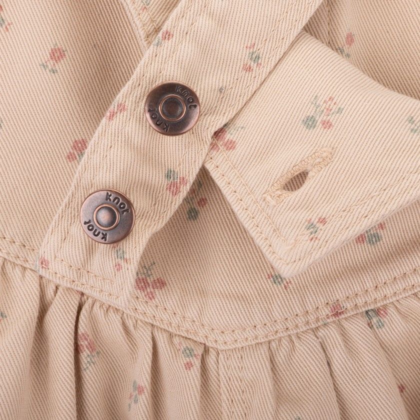 Flora Overalls for baby girls in pattern twill