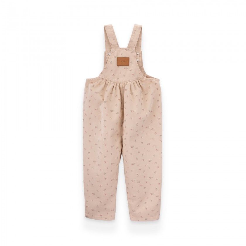 Flora Overalls for baby girls in pattern twill
