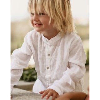 Camisa Marlon de menino em linho