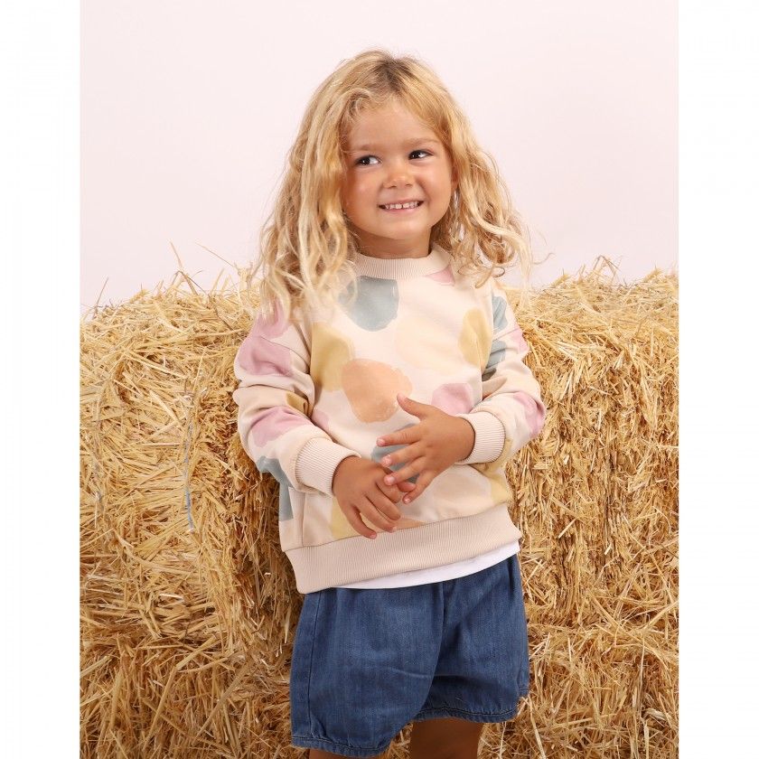 Sweatshirt Abstract Pears de menina em algodo