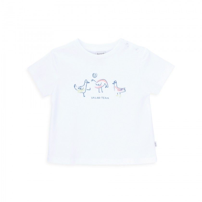 T-shirt Sailor Team beb menino em algodo