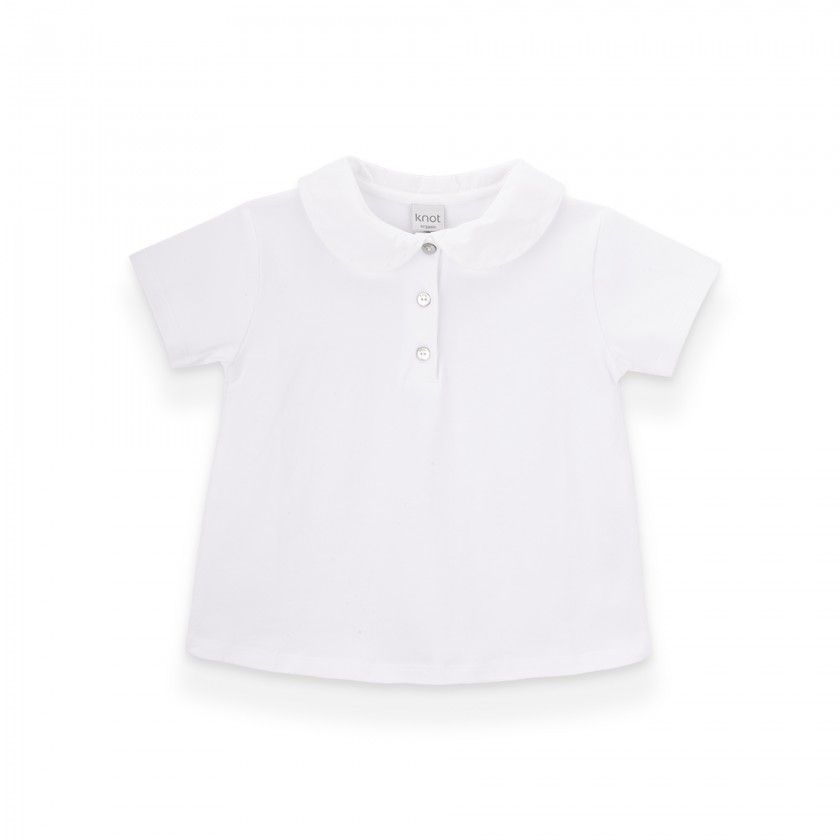 Charlotte polo for girl in organic cotton