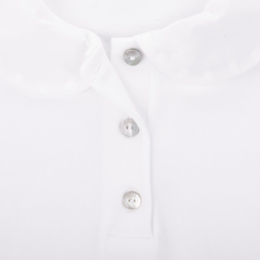 Charlotte polo for girl in organic cotton
