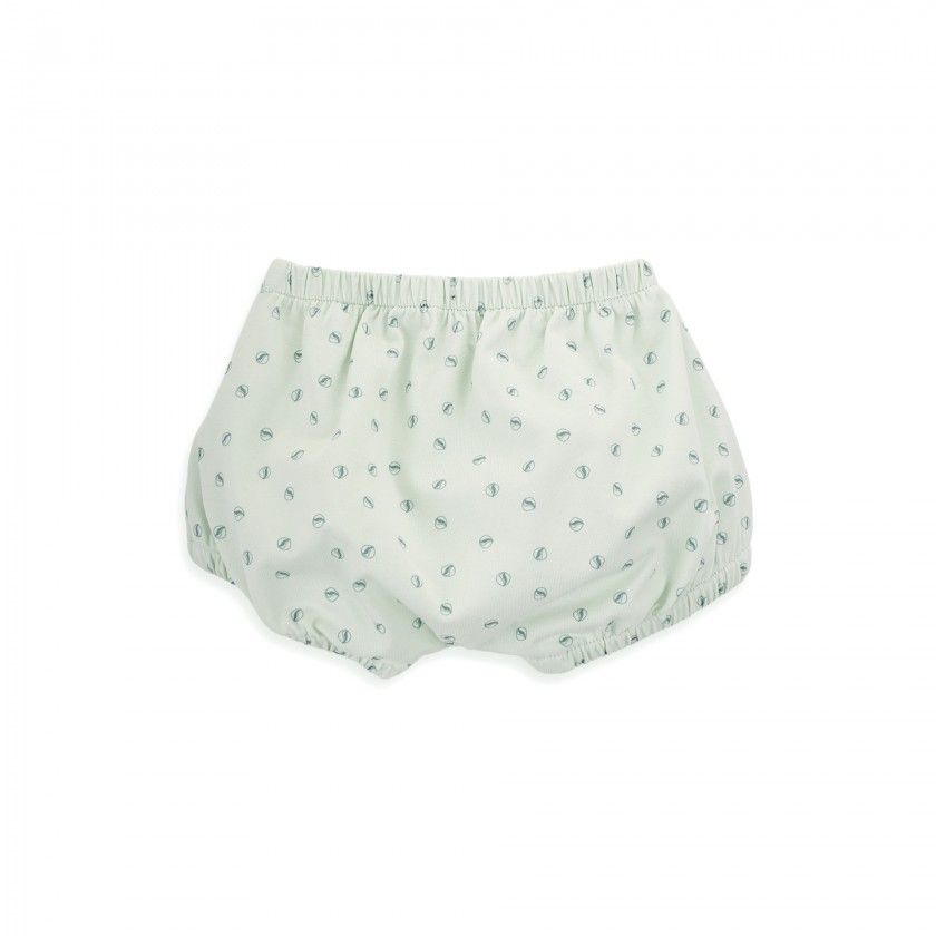Marble shorts for baby girl in organic cotton