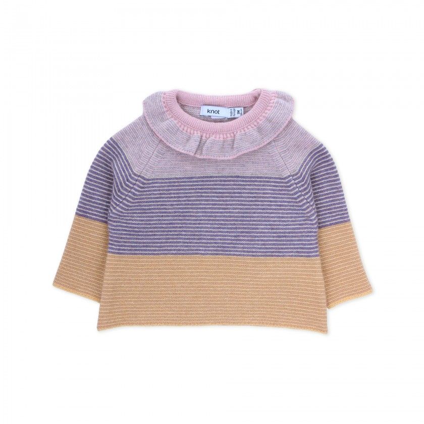 Camisola recm-nascido tricot Aubergine