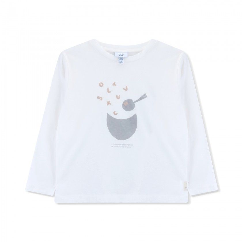 T-shirt manga comprida menino algodo #7 Cook New Words