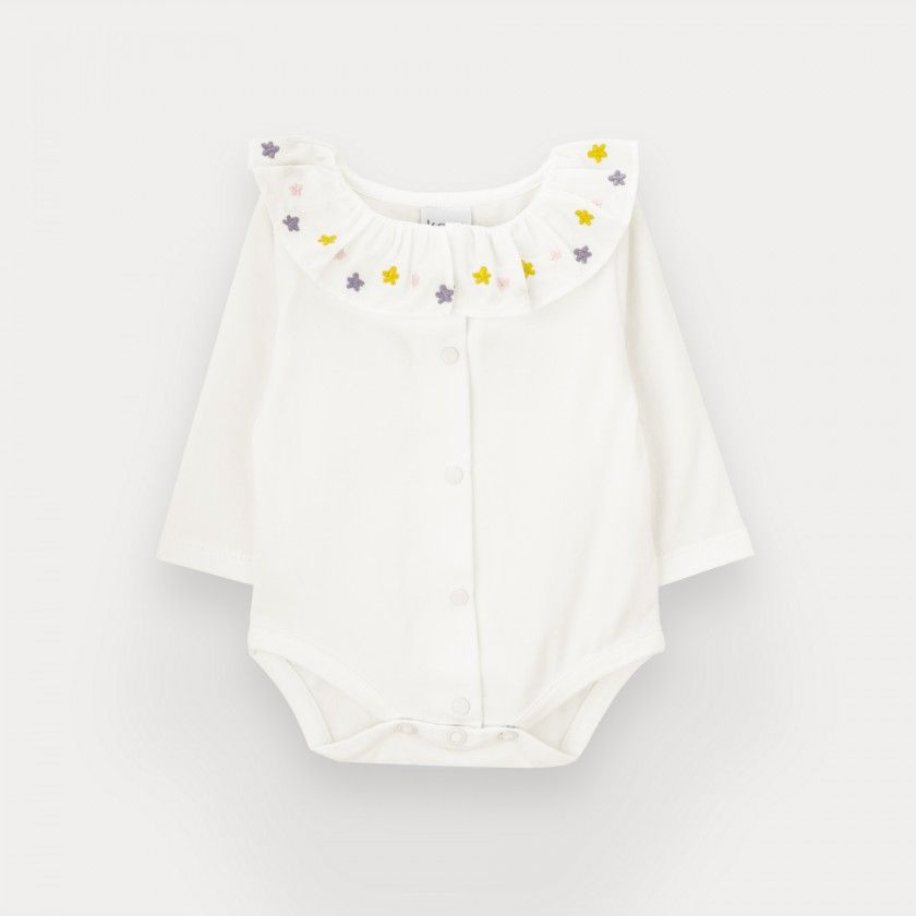 Body Ivy Pink de beb menina em algodo orgnico