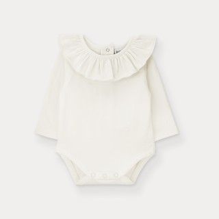 Cloudy bodysuit for baby girl in organic cotton
