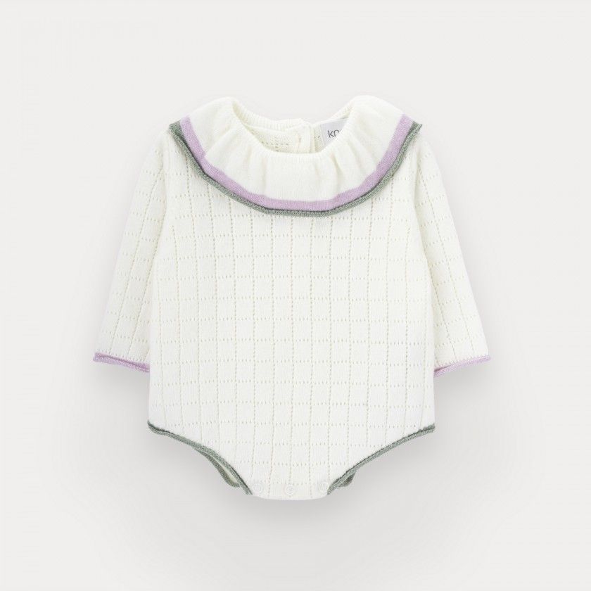Body de tricot Snowie Moon de beb menina