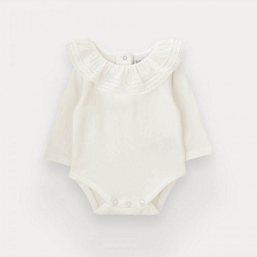 Body Rose de beb menina em algodo orgnico