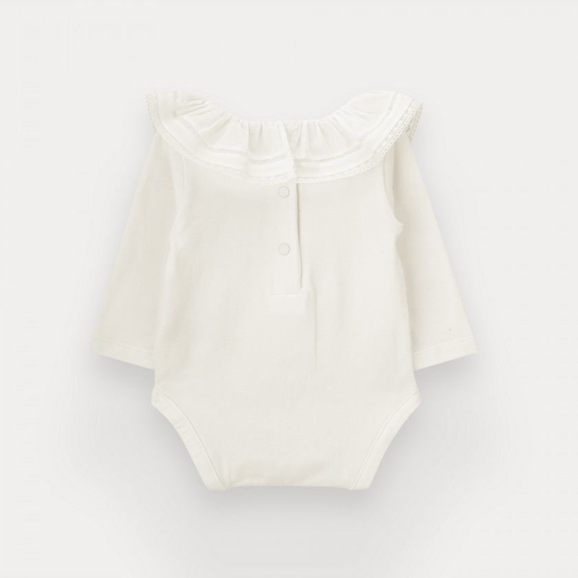 Body Rose de beb menina em algodo orgnico