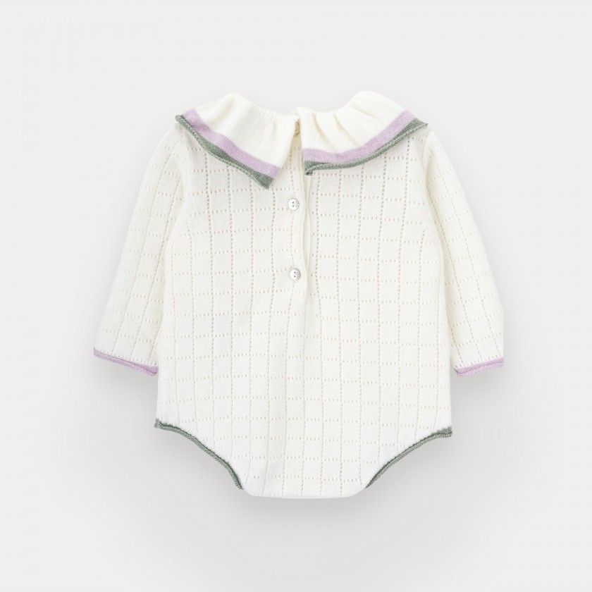 Body de tricot Snowie Moon de beb menina